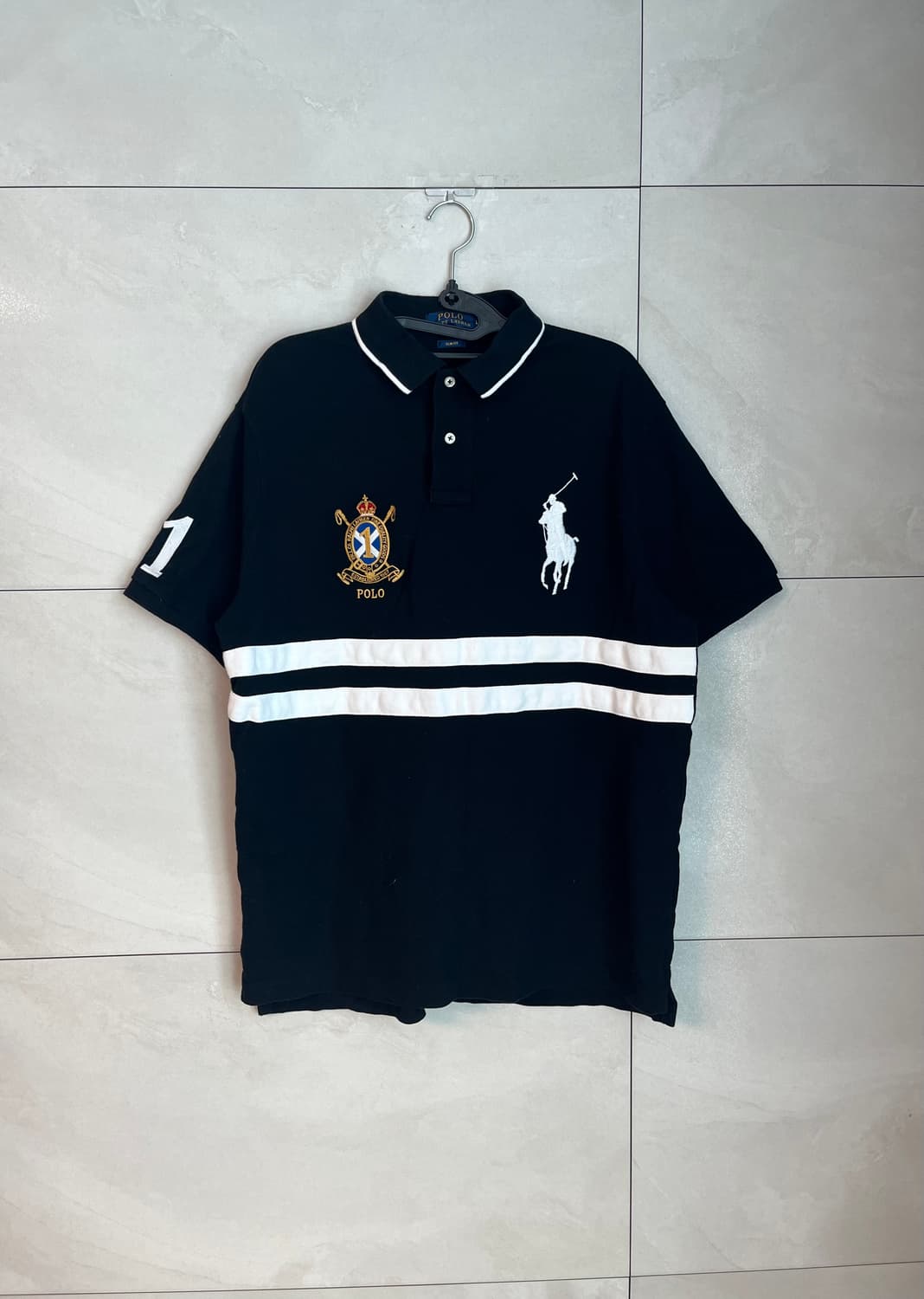 폴로 랄프로렌 빅포니 대장 발팔 카라티 셔츠 블랙 [L] 상품이미지1