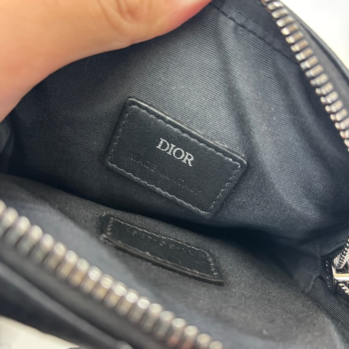 디올 메신저 파우치 베이지 & 블랙 오블리크 자카드 상품이미지7