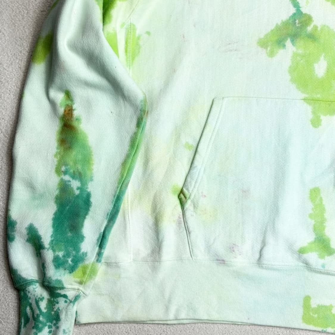 CHAMPION 그린 타이다이 후드티 XL 상품이미지5