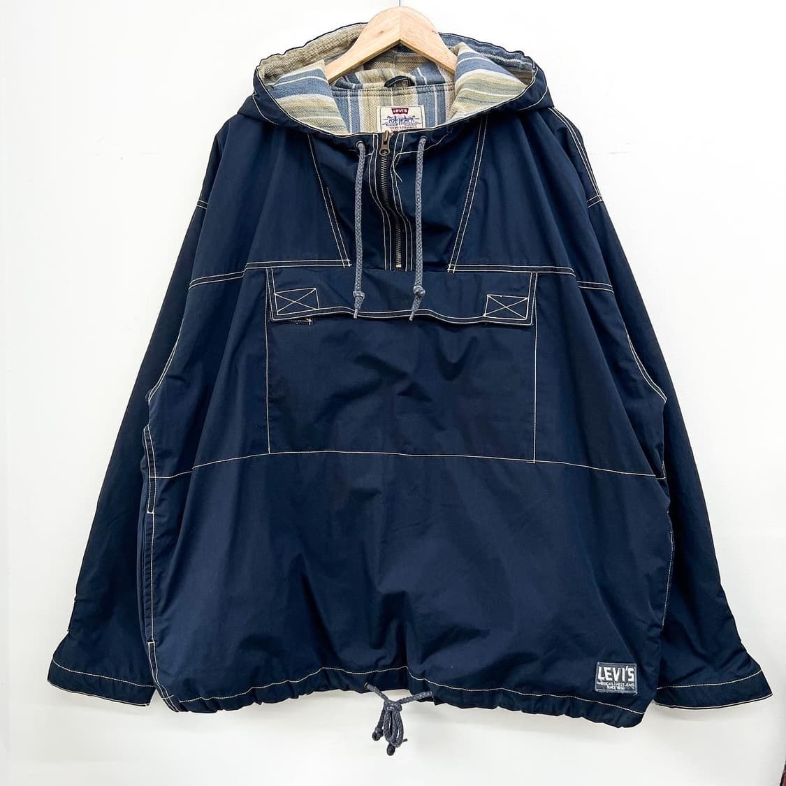 리바이스 U.S.A 네이비 스티치 블랭킷 풀오버 아노락 상품이미지6
