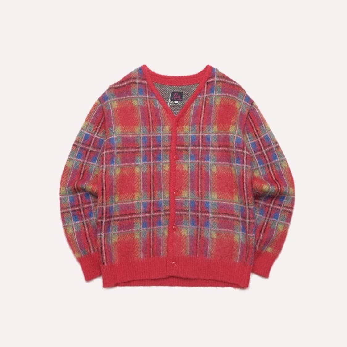 X BEAMS BOY 23fw tartan mohair cardigan 상품이미지1