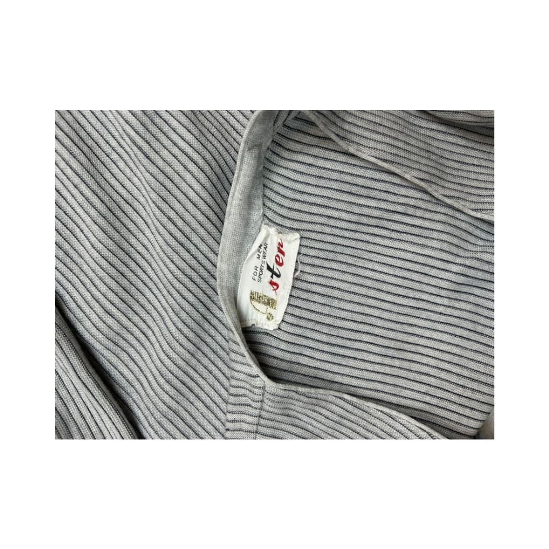 OS) 빈티지 JPN 그레이 스트라이프 브이넥 가디건 TK-025 상품이미지4