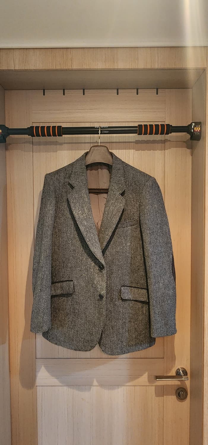 그레이 헤링본 트위드자켓 L 상품이미지1