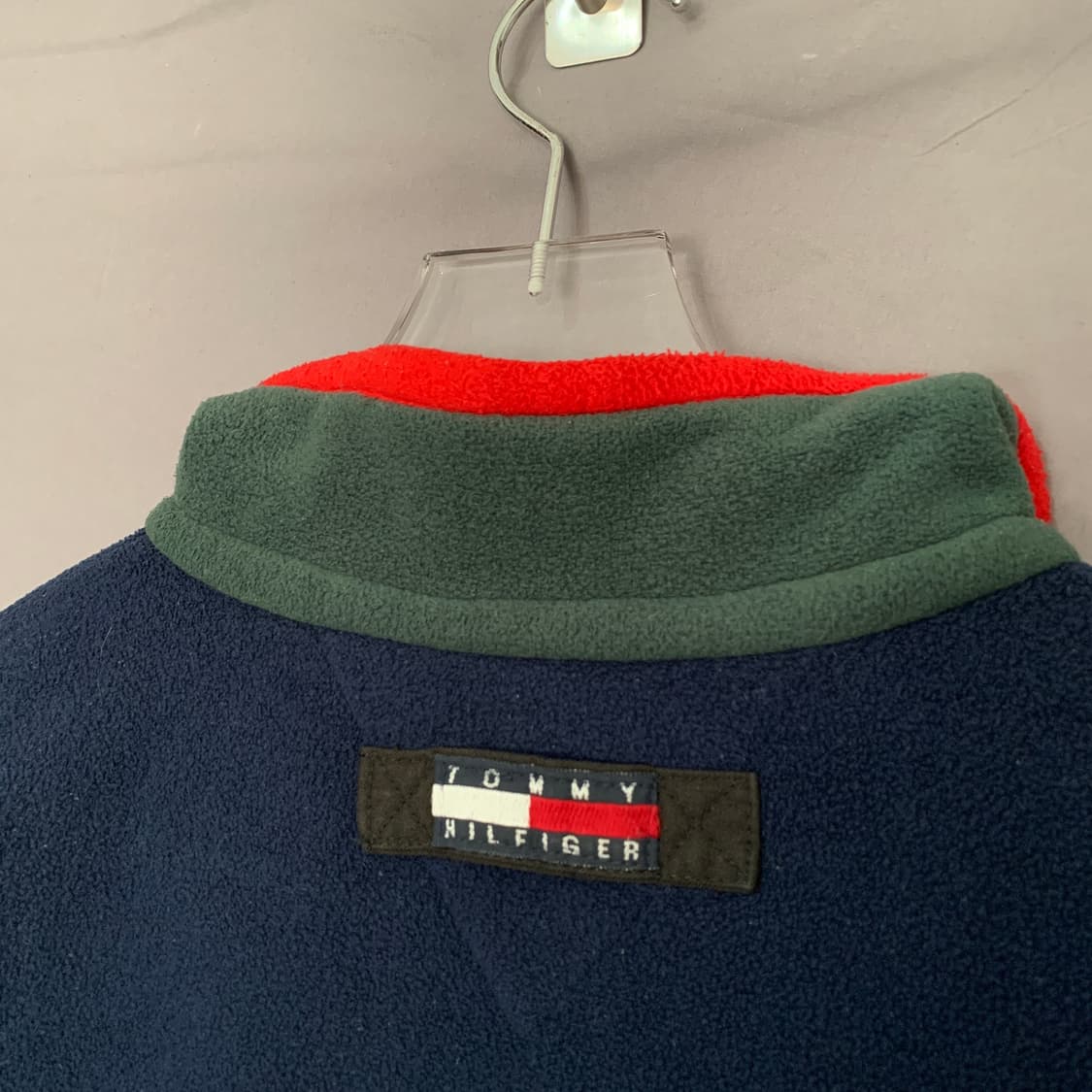 XL 타미힐피거 90s 빈티지 올드스쿨 반집업 아노락 후리스 자켓 상품이미지3