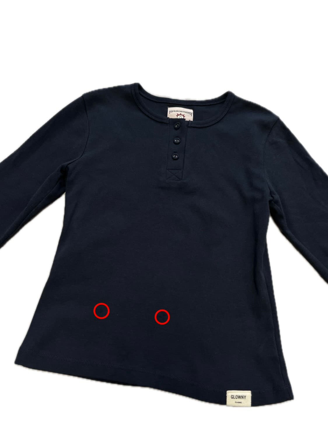 글로니 3/4 버튼 플라이 티 네이비 상품이미지3