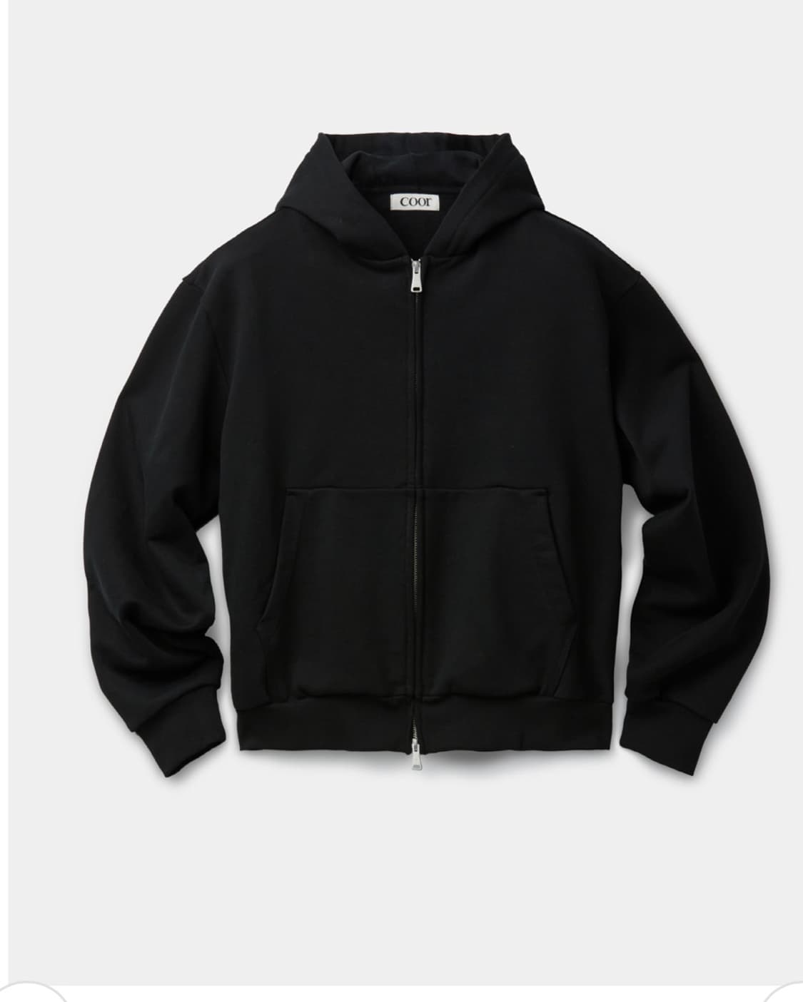 coor 쿠어 미니멀 코튼 후디드 집 점퍼 상품이미지9