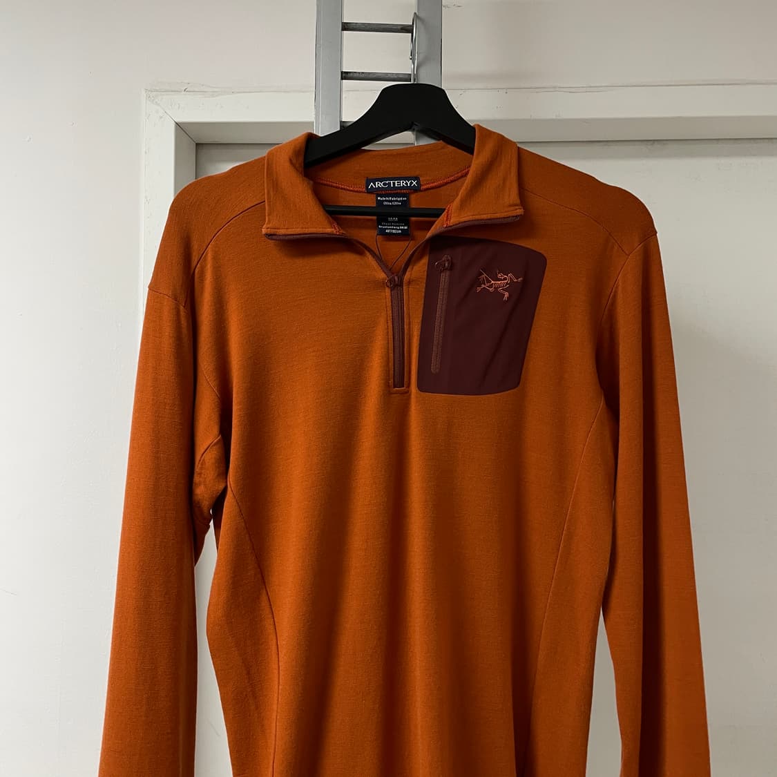 아크테릭스 반집업 긴팔 티셔츠 오렌지 M 상품이미지2
