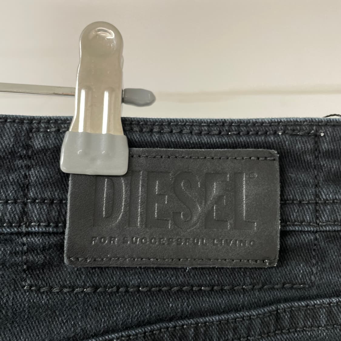 디젤 블랙 데님 팬츠 W36 L32 상품이미지4