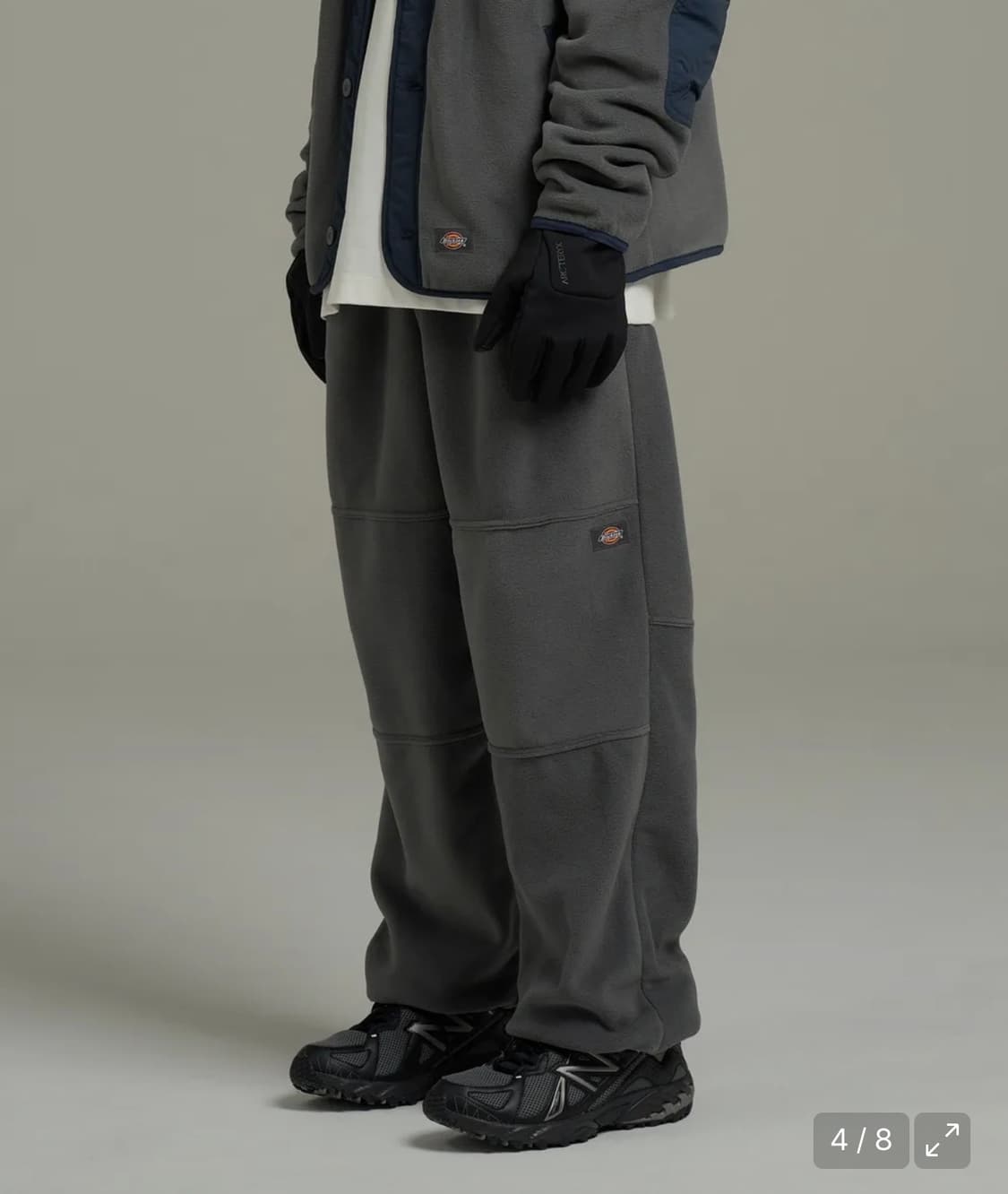 디키즈 폴라텍 플리스 더블니 팬츠 Gray XL 상품이미지1