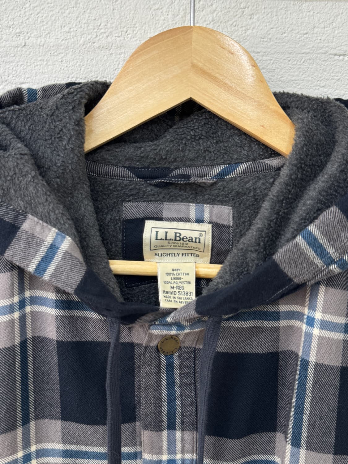 엘엘빈 플리스 체크 후드 자켓(T30) 상품이미지2