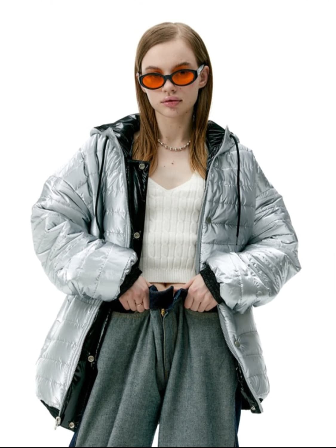 스컬프터 리버시블 경량패딩 L 상품이미지5