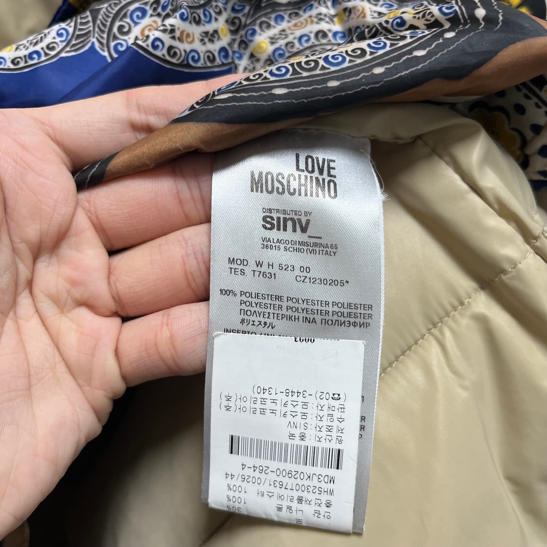 러브 모스키노 스카프 프린터 퍼 패딩자켓 상품이미지5