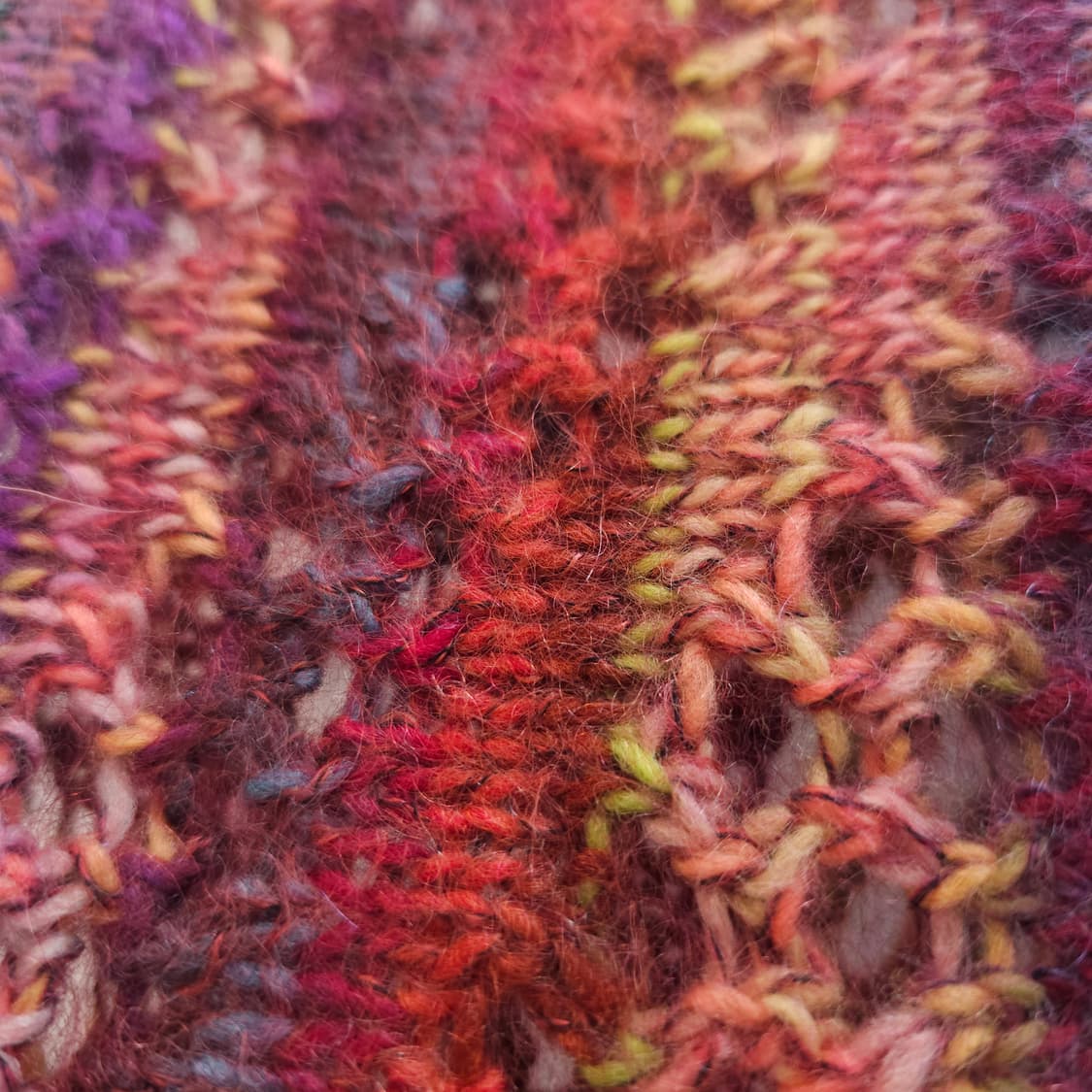 노로풍 멀티컬러 모헤어 칠부소매 롱니트 상품이미지7