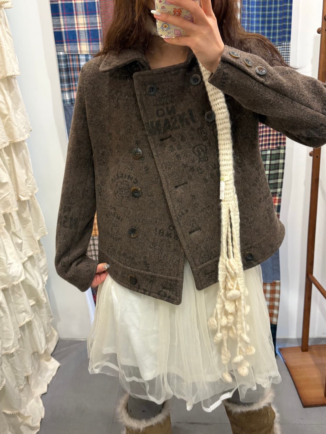 히스테릭글래머 패턴 하프코트 상품이미지6