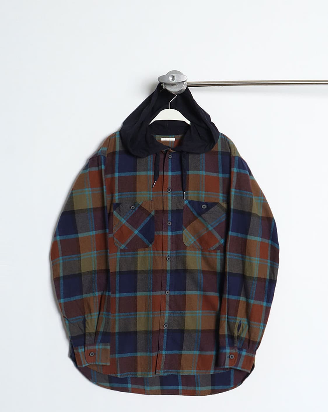 G U Hooded Check Shirts 상품이미지1