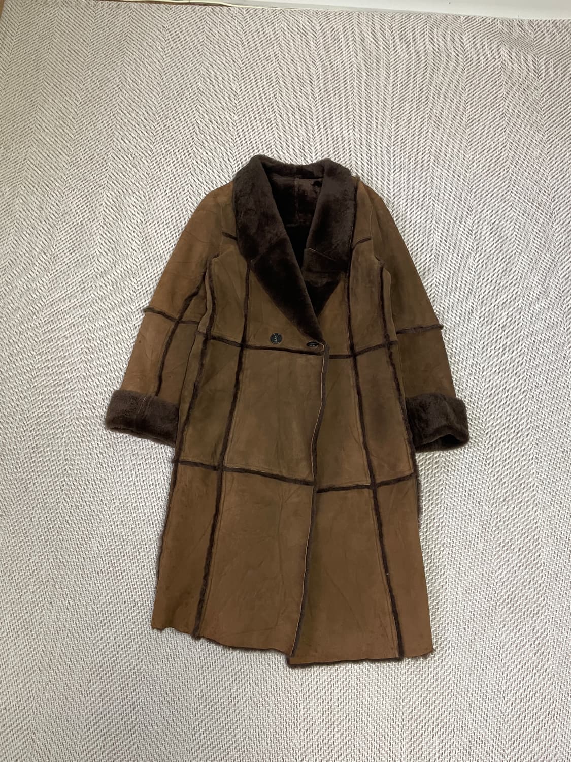 레킵 요시에 이나바 시어링 스웨이드 무스탕 코트 J03527 상품이미지1