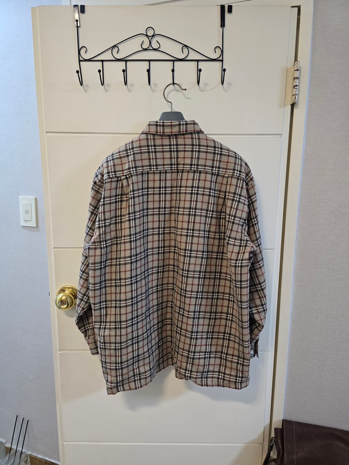 순모 체크 셔츠 XL 상품이미지2