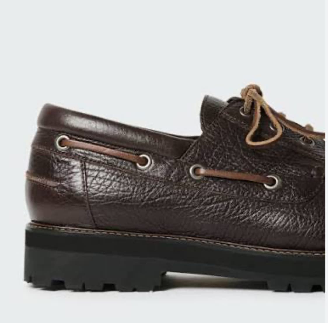 스튜디오니콜슨 레더 보트슈즈 브라운 상품이미지2