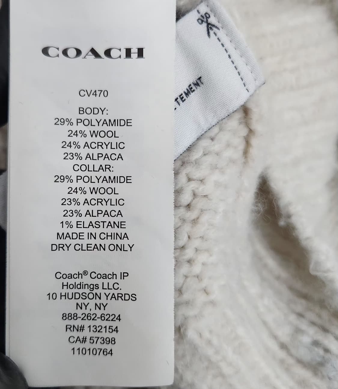 코치 니트 100 77 상품이미지5