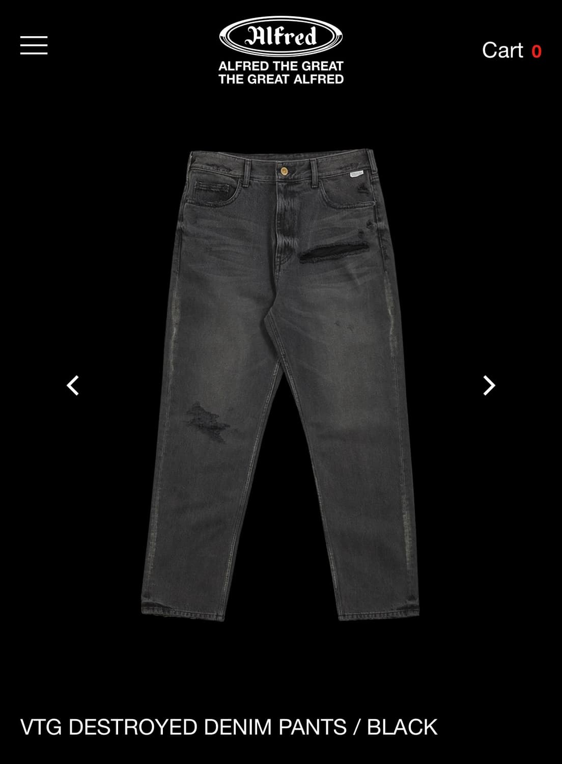 [M]알프레드 블랙 빈티지 데님 상품이미지3