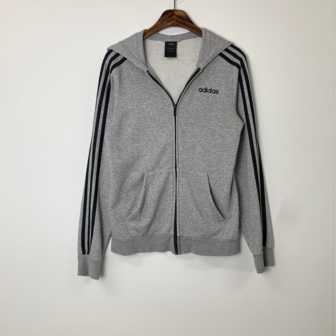 아디다스 그레이 사이드라인 후드집업 상품이미지2