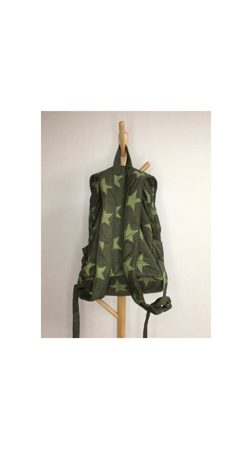 빈티지 카키 별 무늬 백팩 상품이미지5