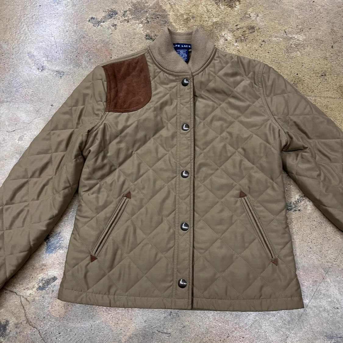 [정품/S] 폴로 랄프로렌 퀼팅 자켓 카키 b16 상품이미지3