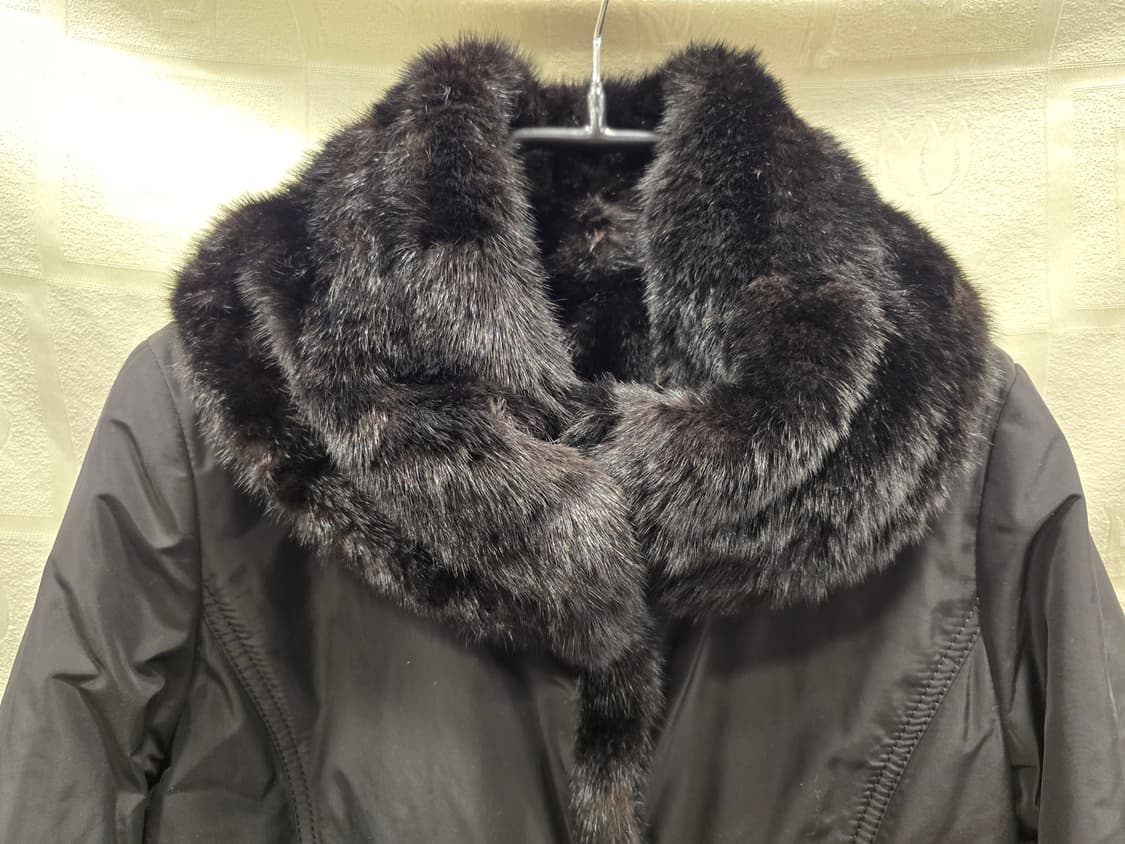 요하넥스 johanex 양면 블랙 밍크 롱 코트 94(66) 상품이미지6