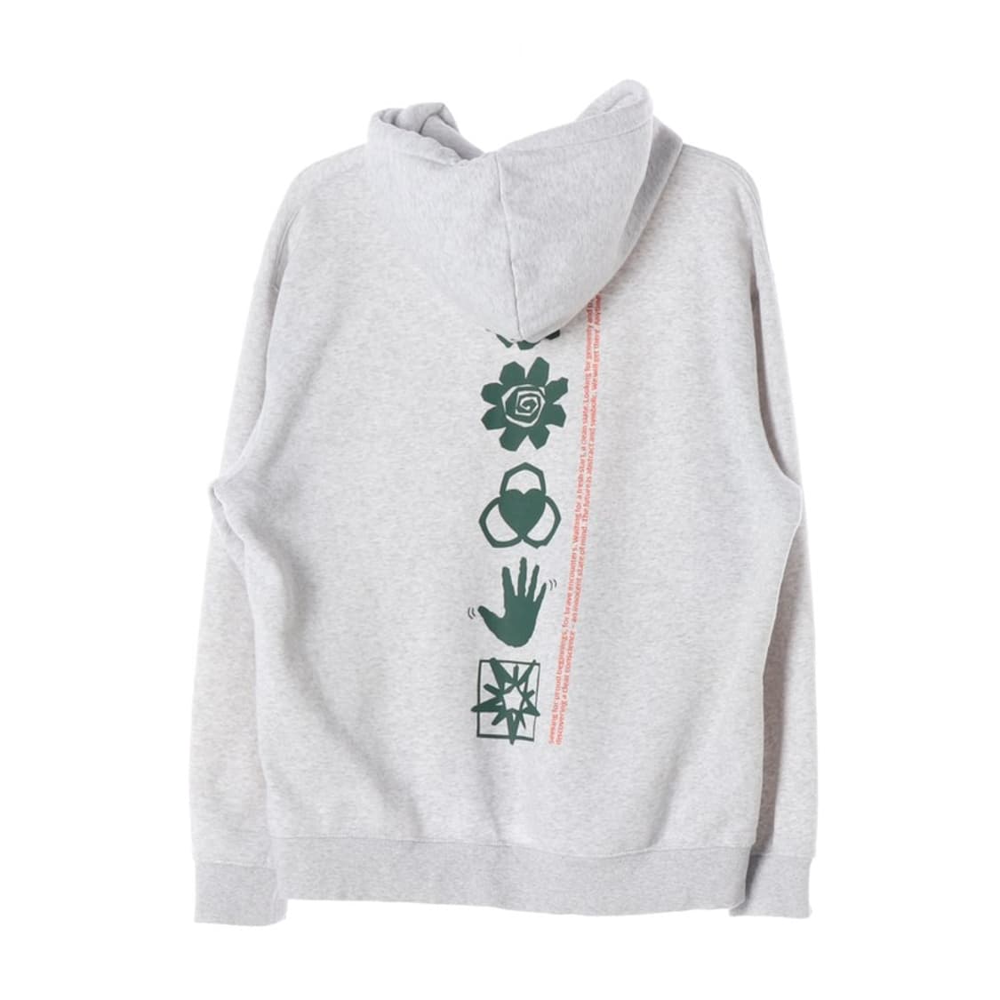 에이치앤엠 릴렉스핏 그린 그래픽 피스 심볼 후드티 L 상품이미지2