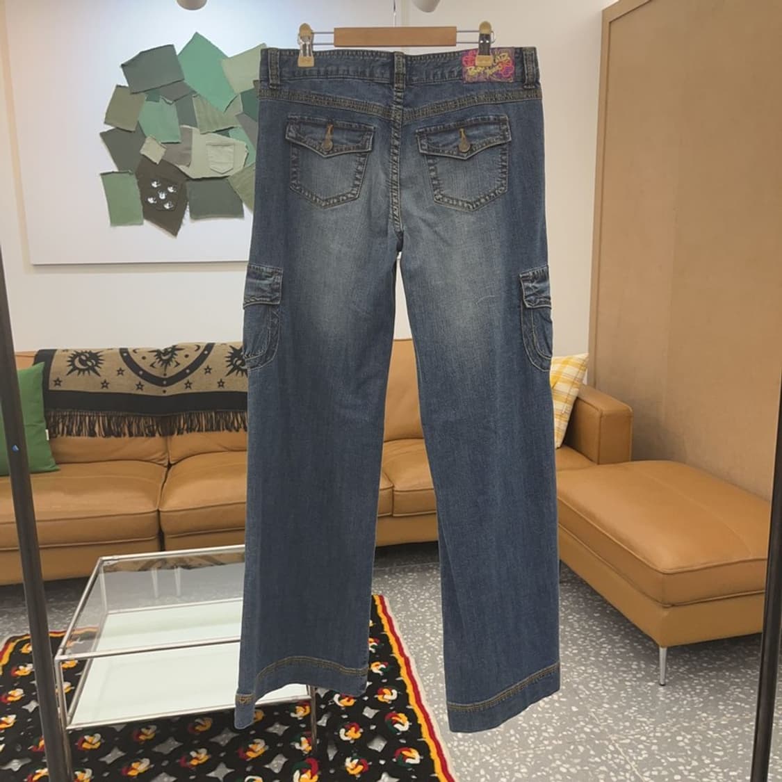 바닐라비 올드스쿨 Y2K 카고팬츠 데님 와이드팬츠 27인치 C06627 상품이미지4