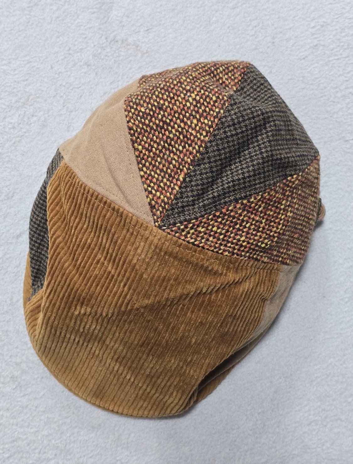Race-g 코듀로이 헌팅캡 브라운 패치워크 상품이미지2