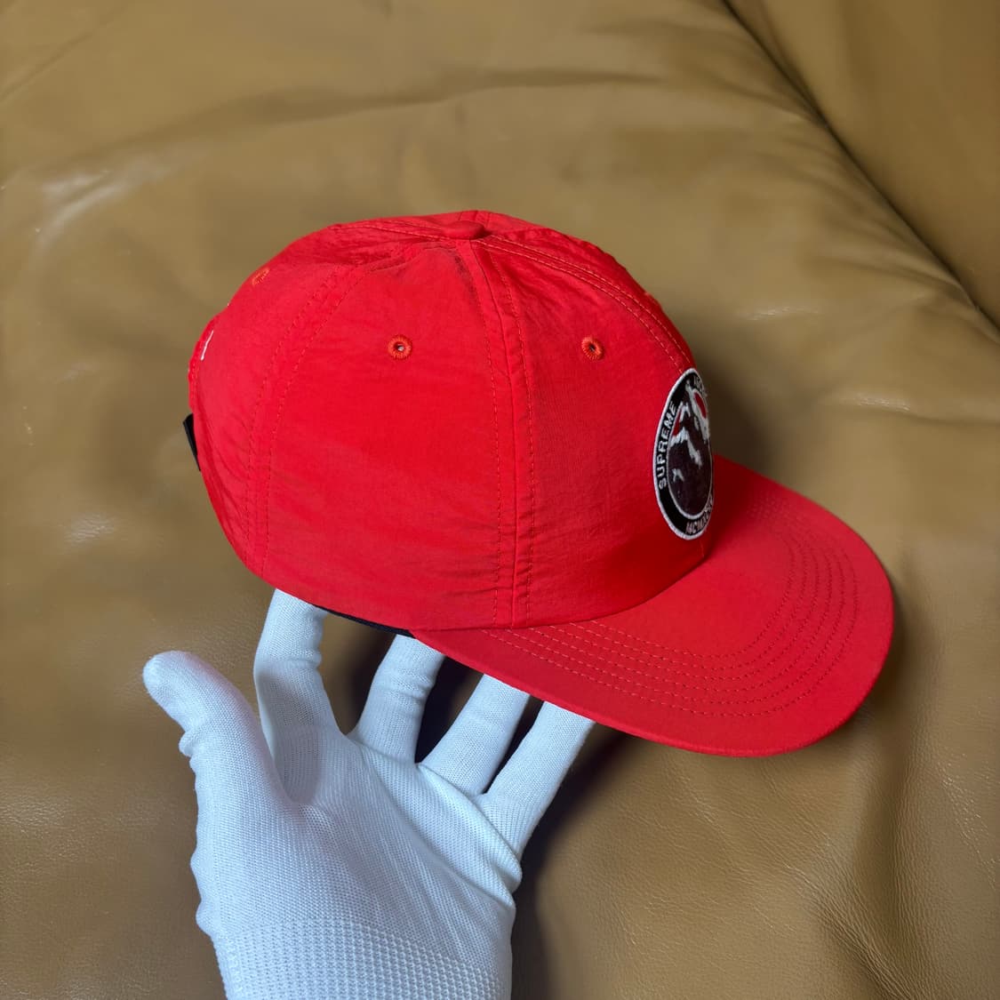 슈프림 6패널 볼캡 모자 설산 레드 상품이미지3