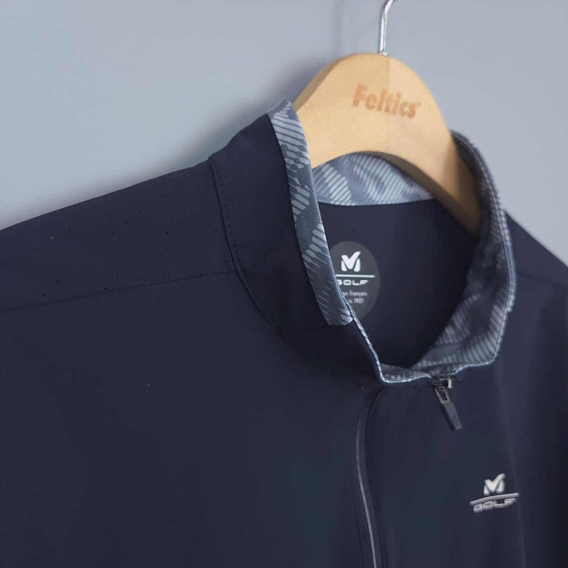 밀레 골프 M GOLF 기능성 하프집업 골프티셔츠 네이비 105 상품이미지4