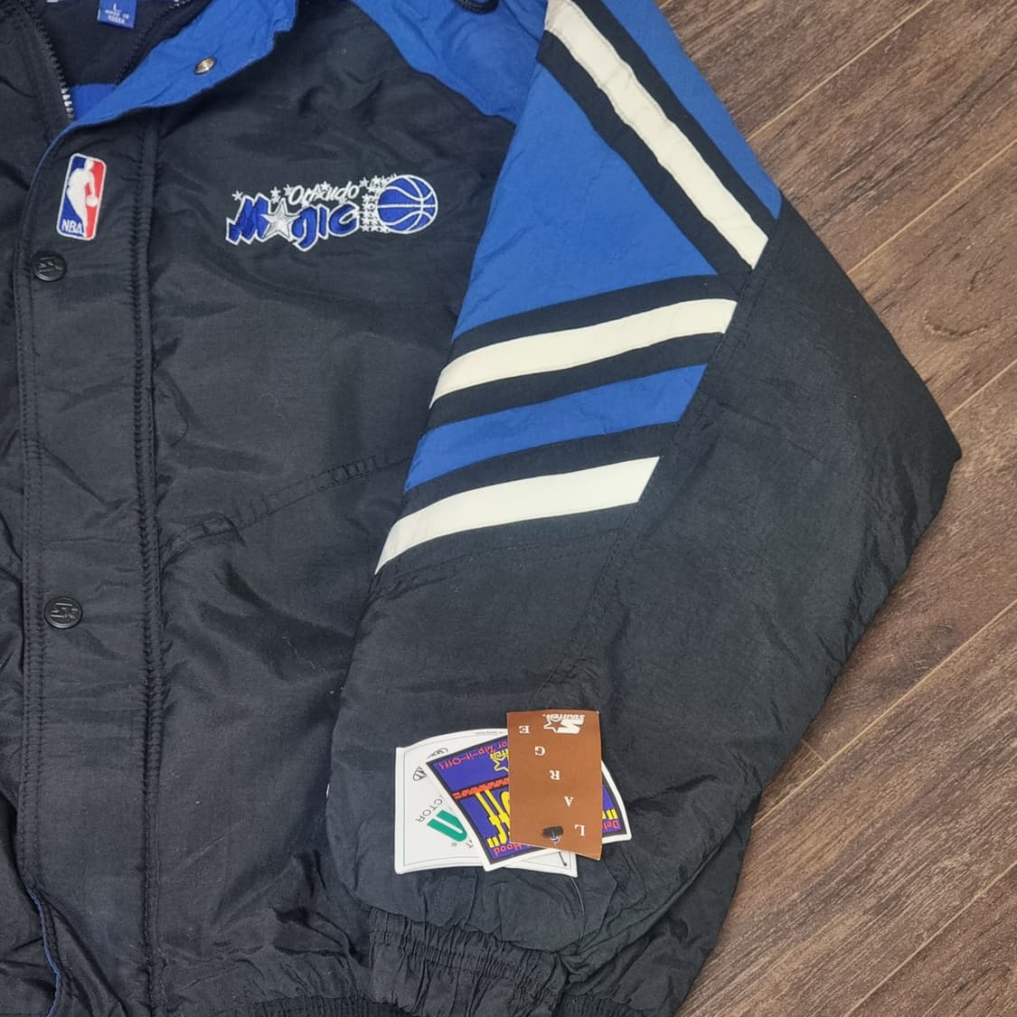 스타터 NBA 올드스쿨 올랜도 매직 후드 패딩 자켓 L 상품이미지3
