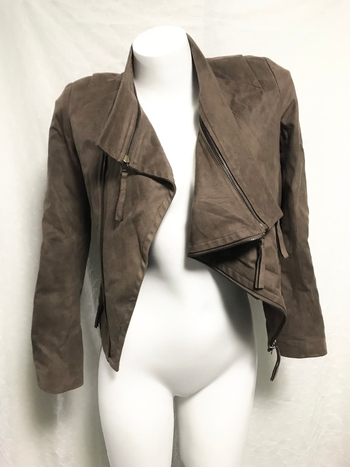 빈티지 아카이브 사선 지퍼 스웨이드 자켓 상품이미지7