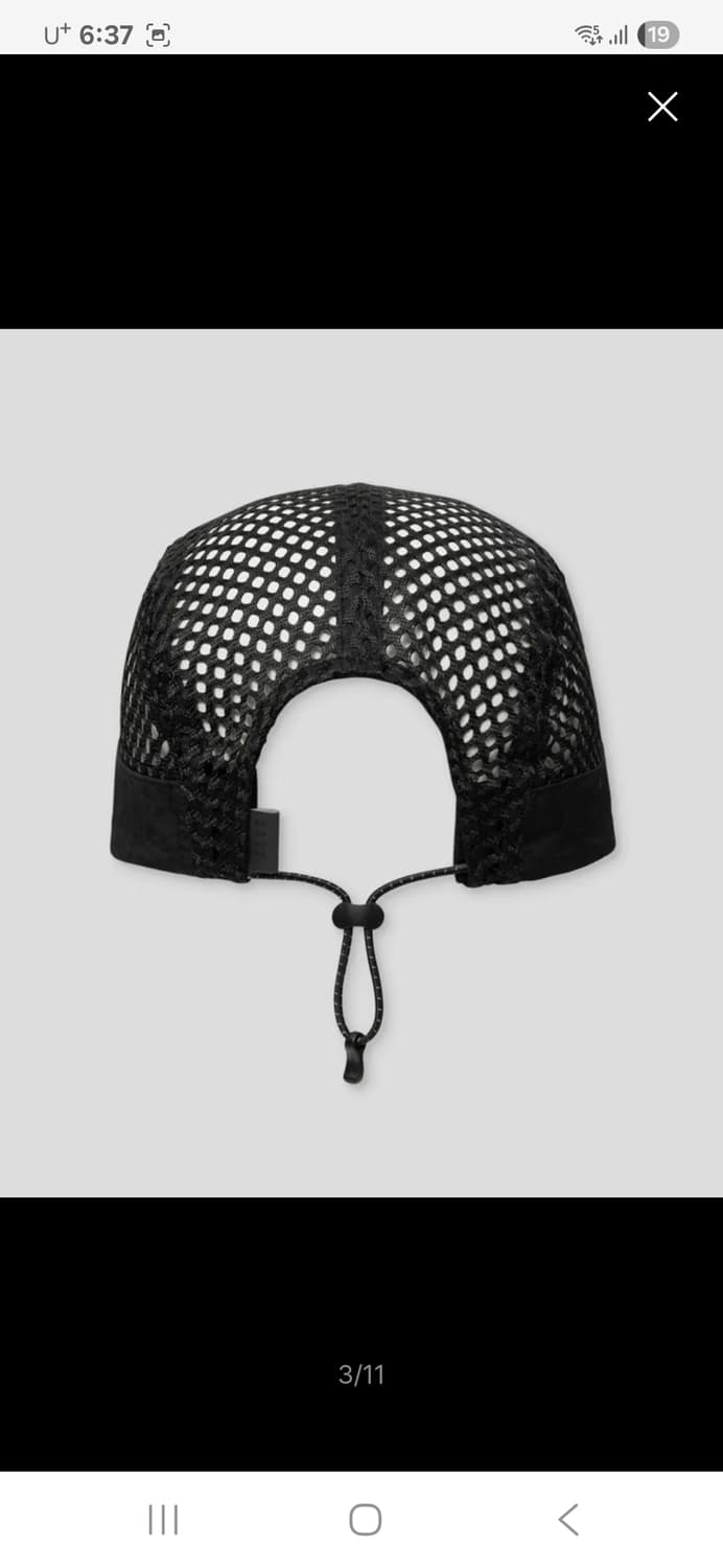 무신사 러닝 메쉬캡 블랙 상품이미지2