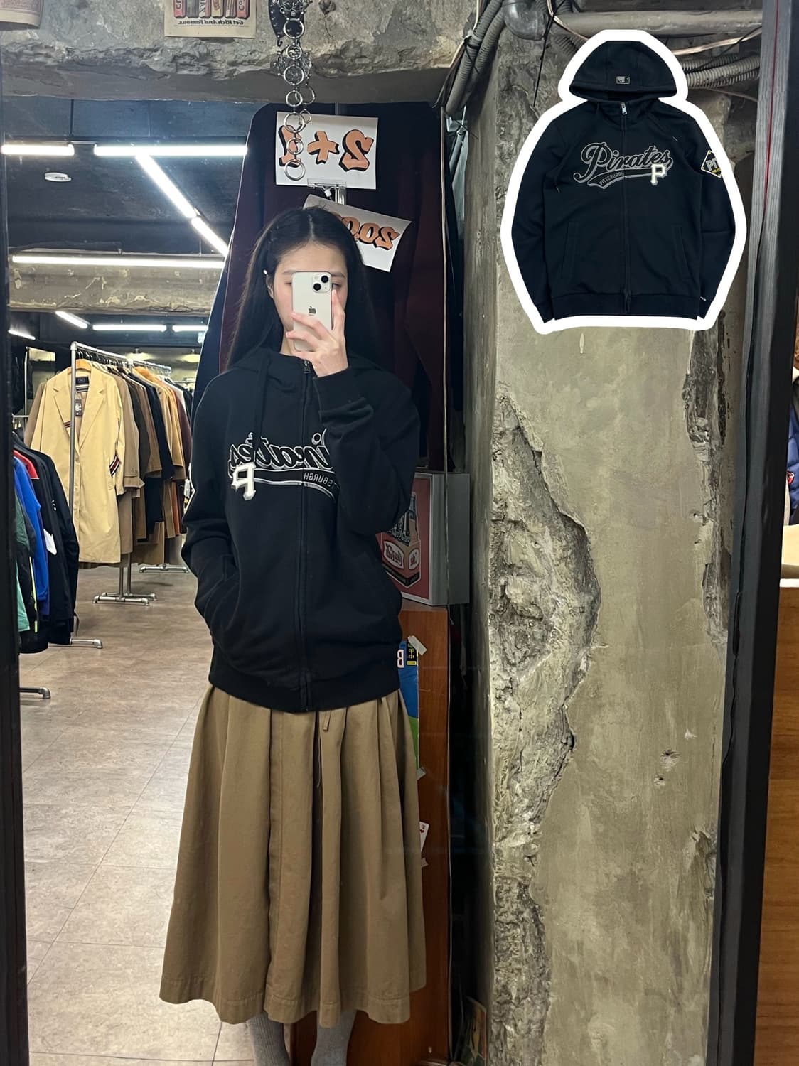 엠엘비 레터링 후드집업 블랙 95 #csz3477 상품이미지1