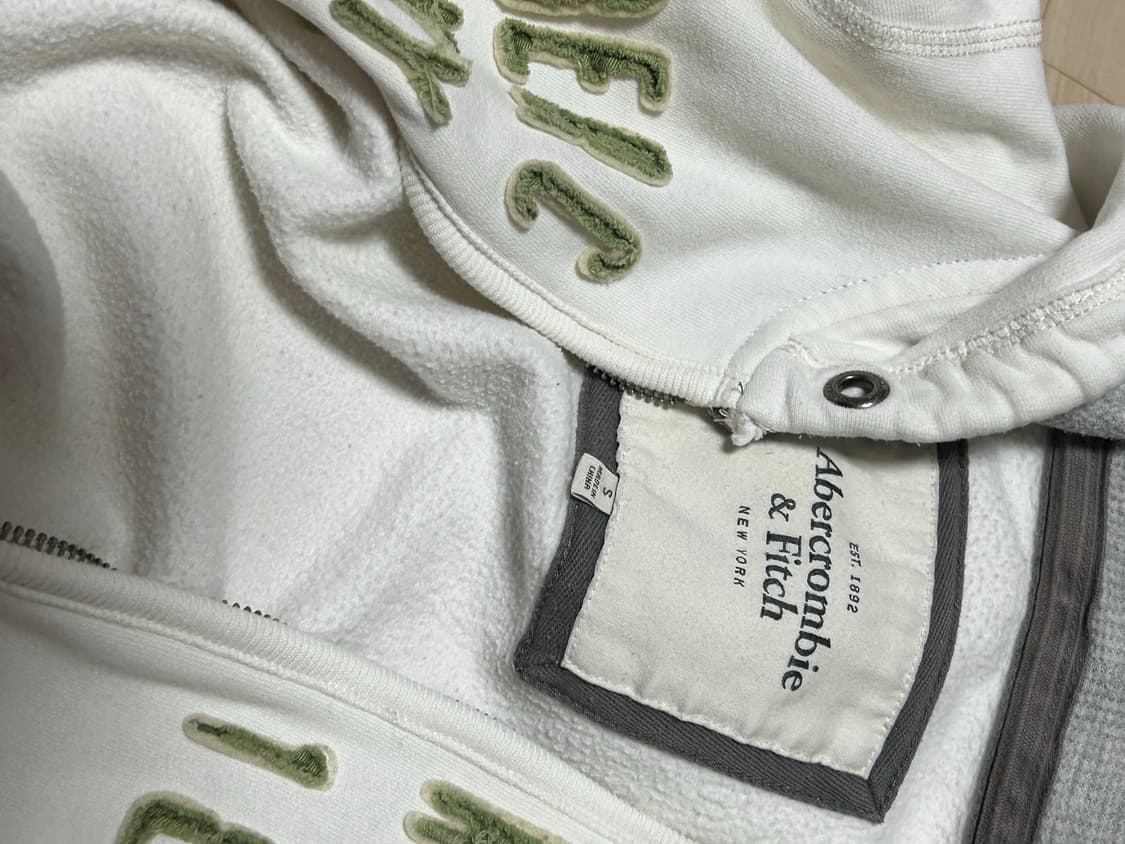 빈티지 아베크롬비 후드집업 화이트 (S) 상품이미지2