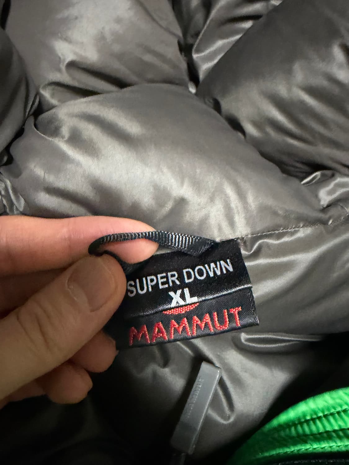 빈티지 마무트 mammut super down 패딩 자켓 그린 XL 상품이미지5