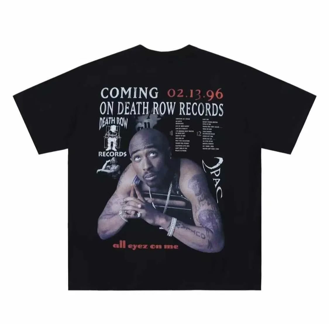 2PAC 투팍 올아이즈온미 부틀렉 랩티셔츠 상품이미지2