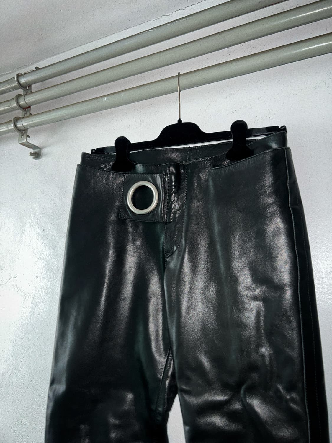 90s Dirk Bikkembergs 레더 팬츠 상품이미지3