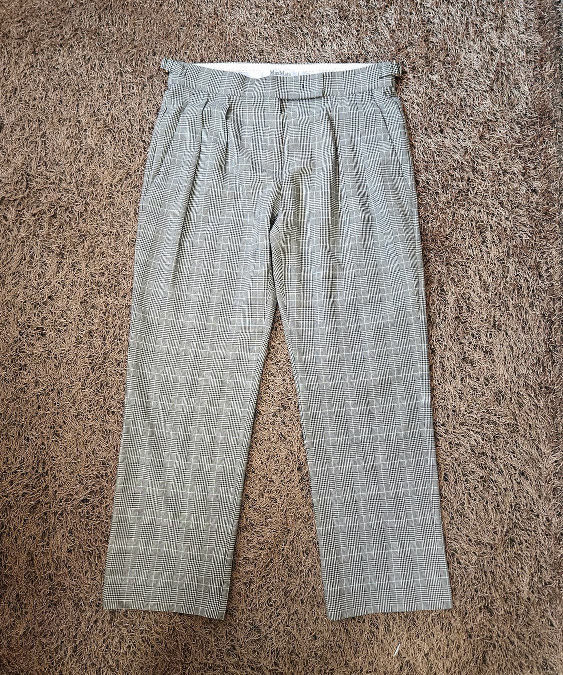 막스마라(MaxMara) 20ss 글렌 체크 트윌 슬렉스 팬츠  상품이미지4
