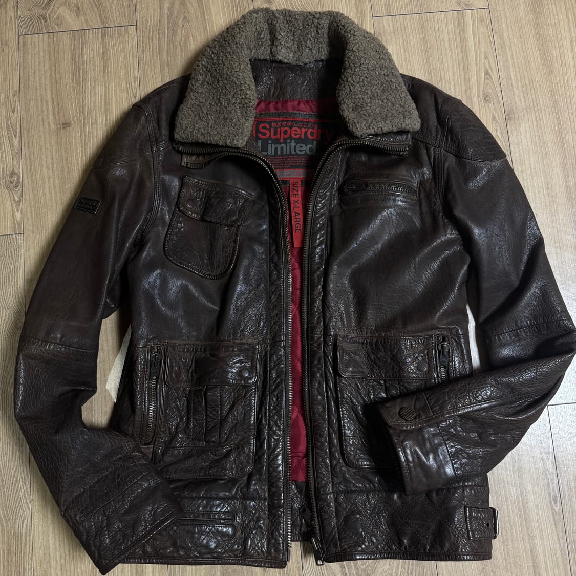 Superdry 리얼 가죽 자켓 XL 상품이미지1