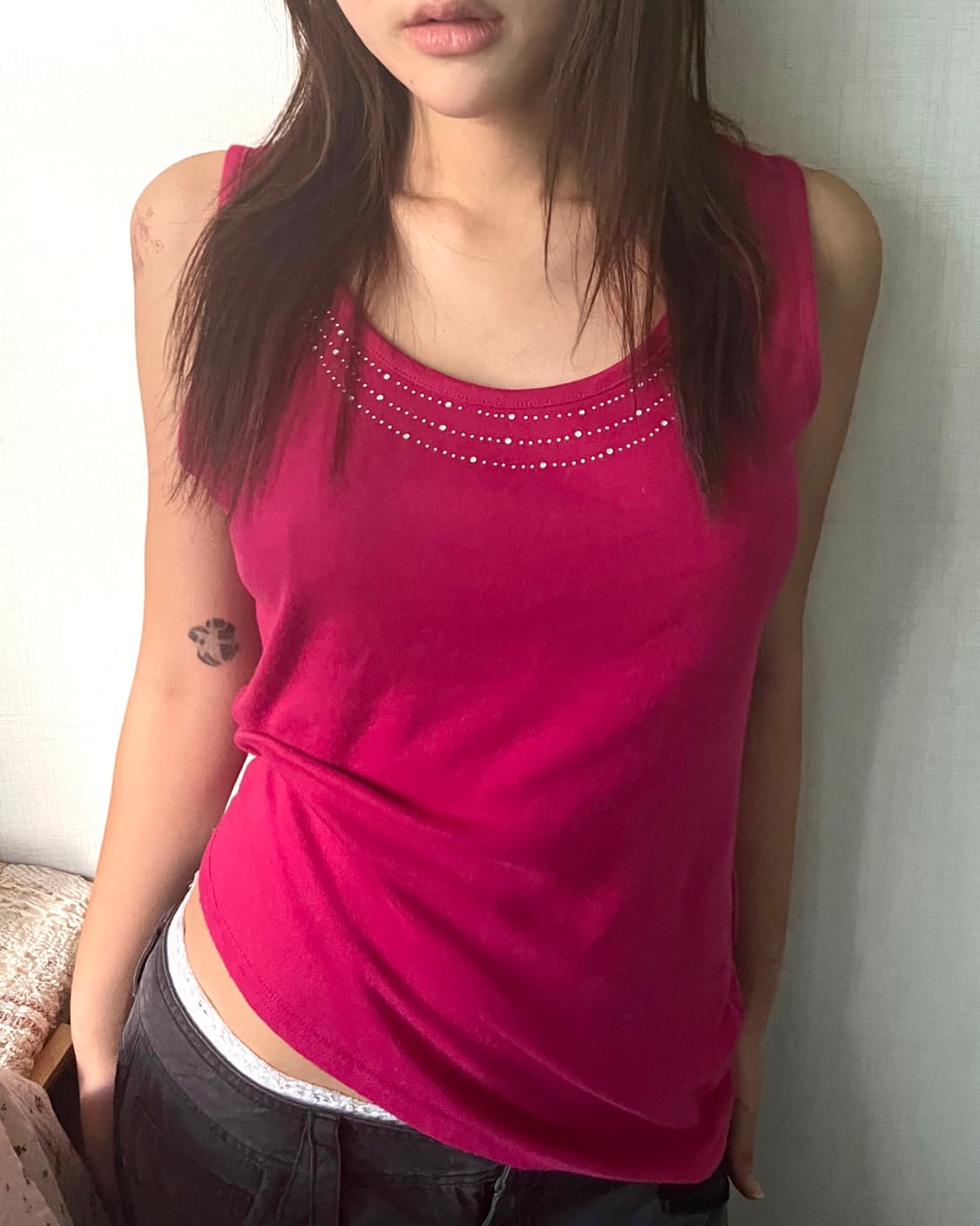 hot pink sparkle sleeveless 상품이미지4