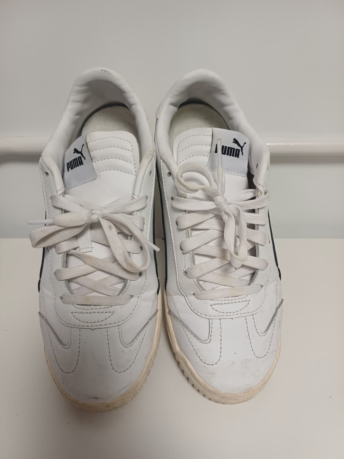 [250] 푸마 클럽 5v5 화이트/네이비 - 80s 테라스 무드 빈티지 상품이미지1