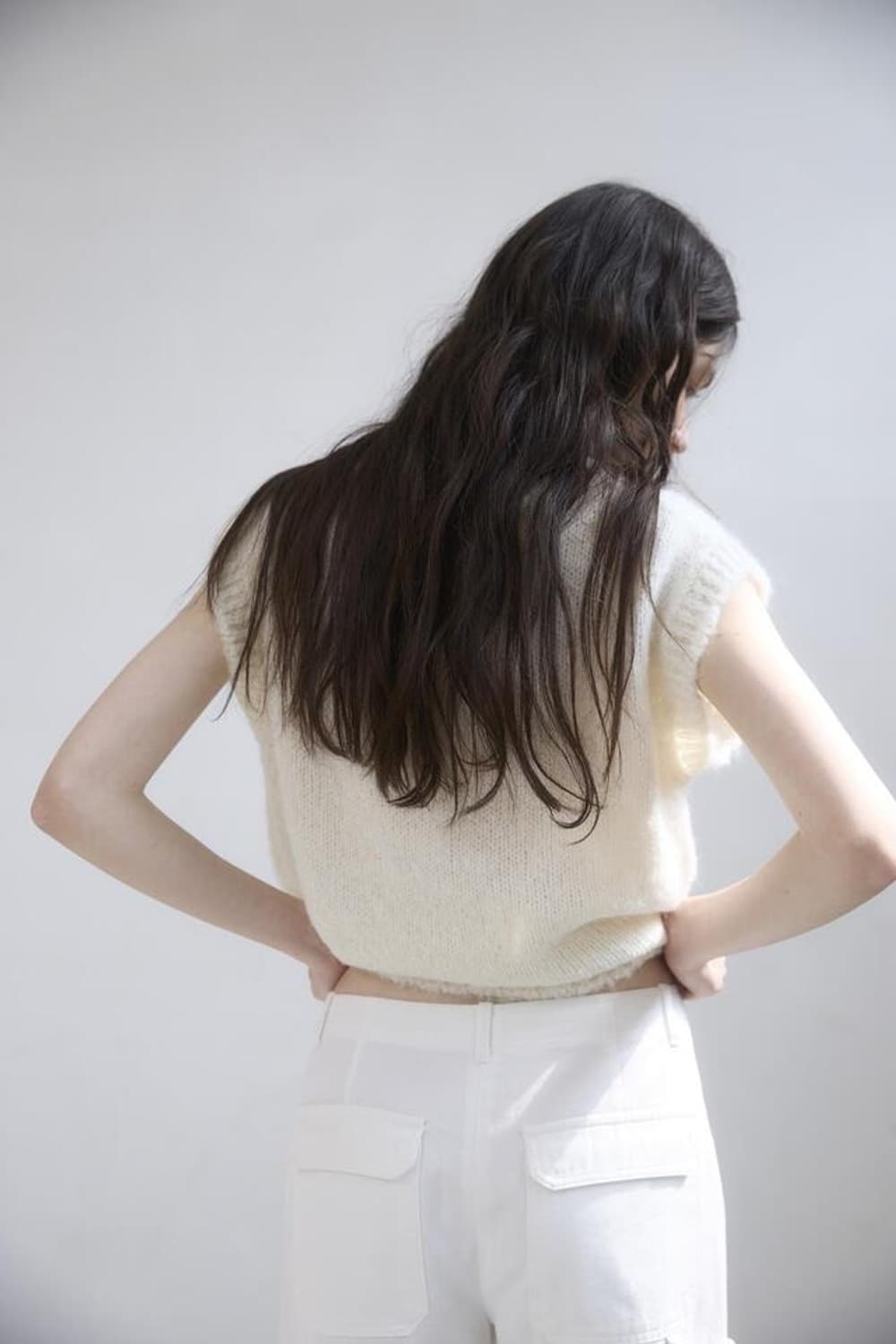 윤슬 알파카 베스트 아이보리 alpaca vest 상품이미지5