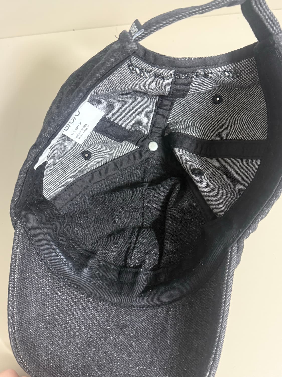 [유튜버 현진 착용] seo 에스이오 흑청 데님 모자 볼캡  상품이미지5