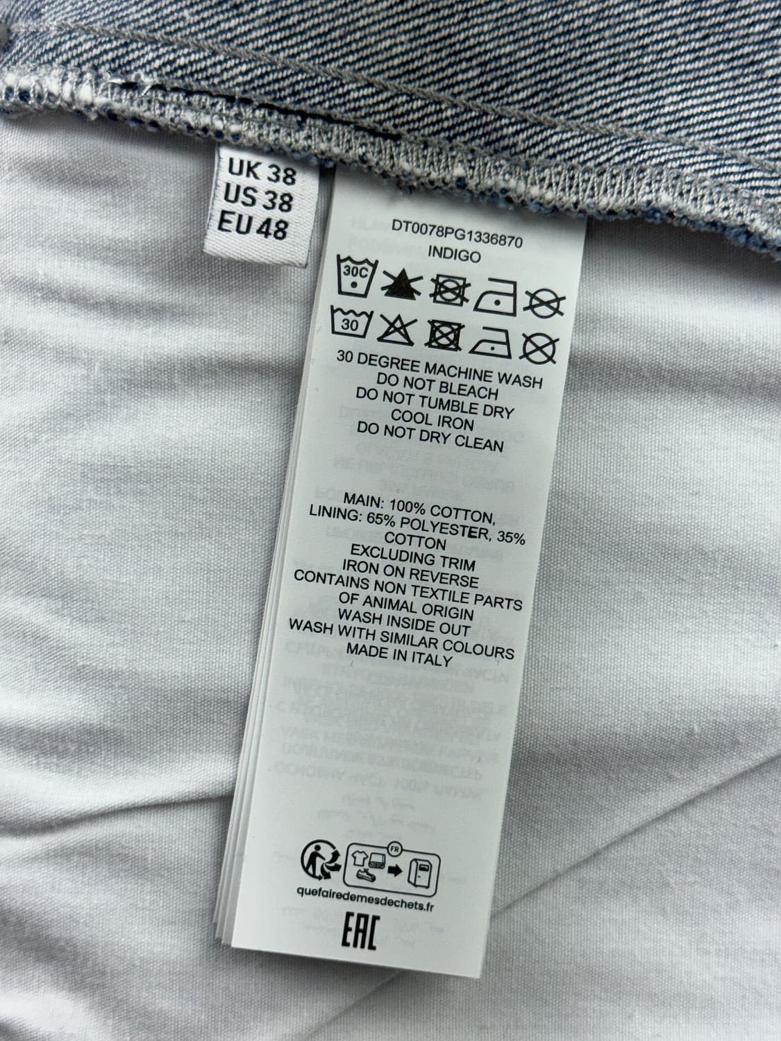 JW 앤더슨 로고 그리드 턴업 워크웨어 진 (새상품) 상품이미지6