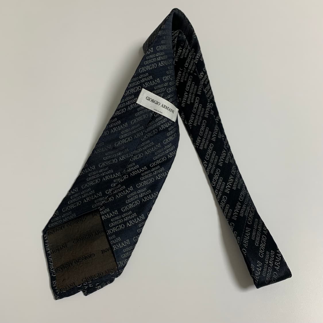 조르지오 아르마니(ARMANI) 모노그램 명품넥타이 블랙 100실크 A+ 상품이미지10