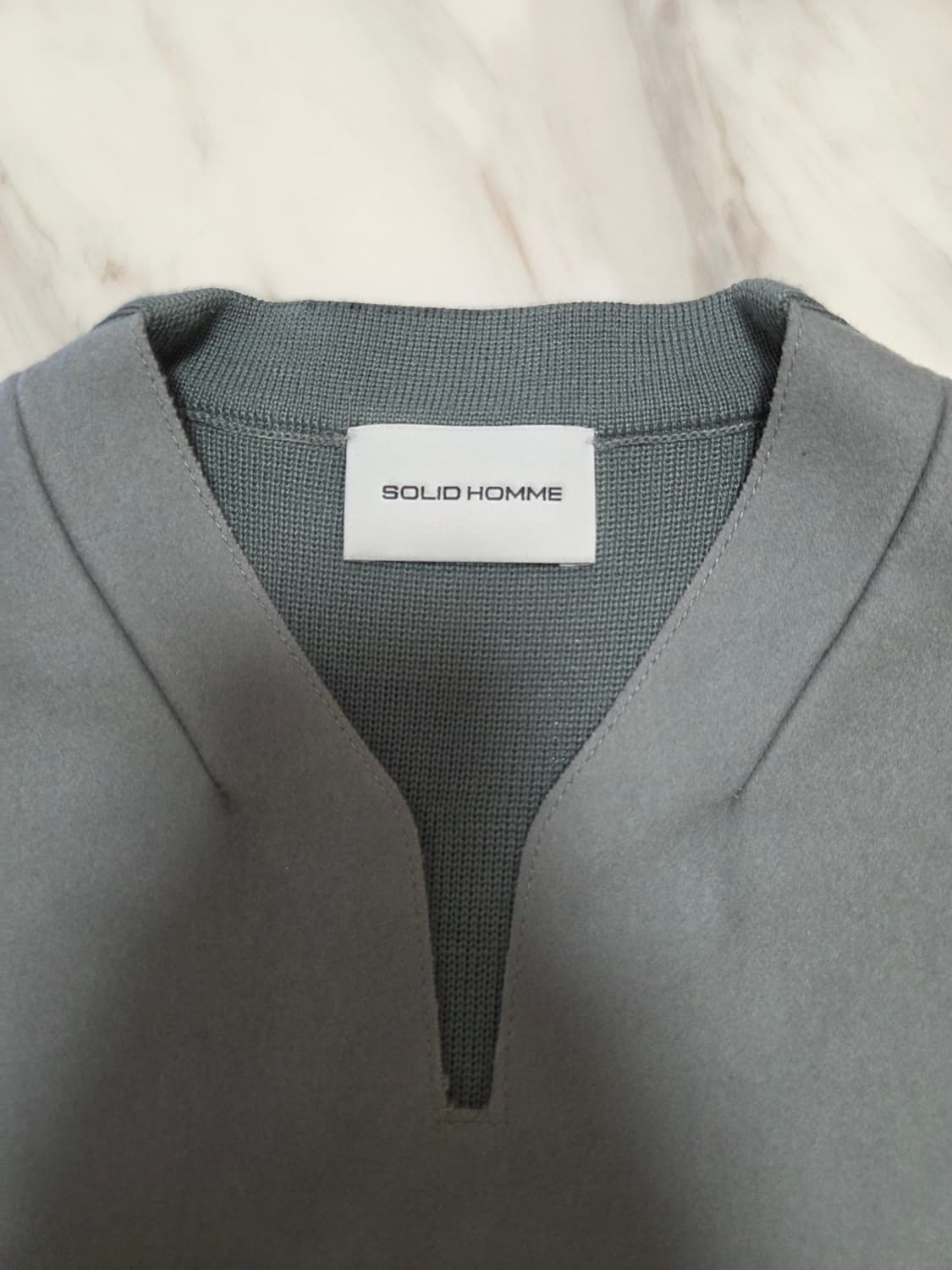 솔리드옴므 배색 니트 상품이미지5